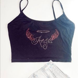 Coppers closet Angel crop tank